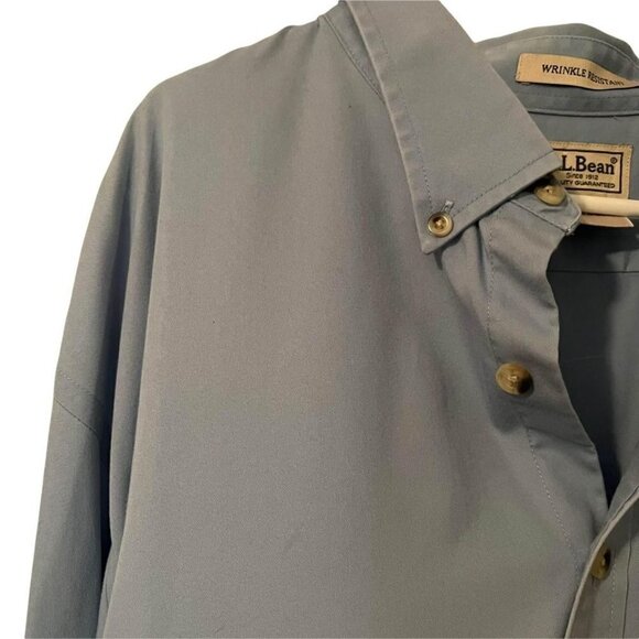 L.L. Bean Button Down Shirt Light Blue - Picture 5 of 10